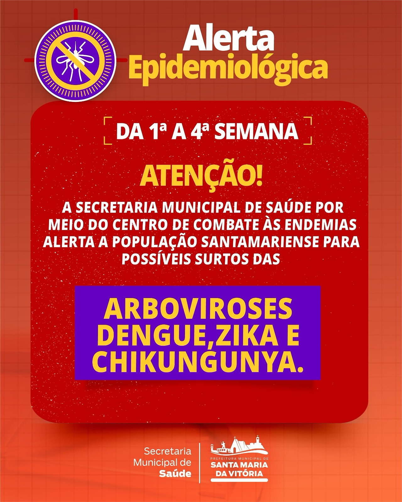 Atenção, moradores de Santa Maria da Vitória!