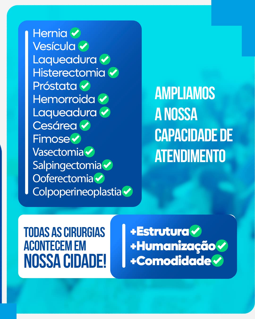 Chegou a hora de resolver aquela pendência de saúde de forma rápida e eficaz