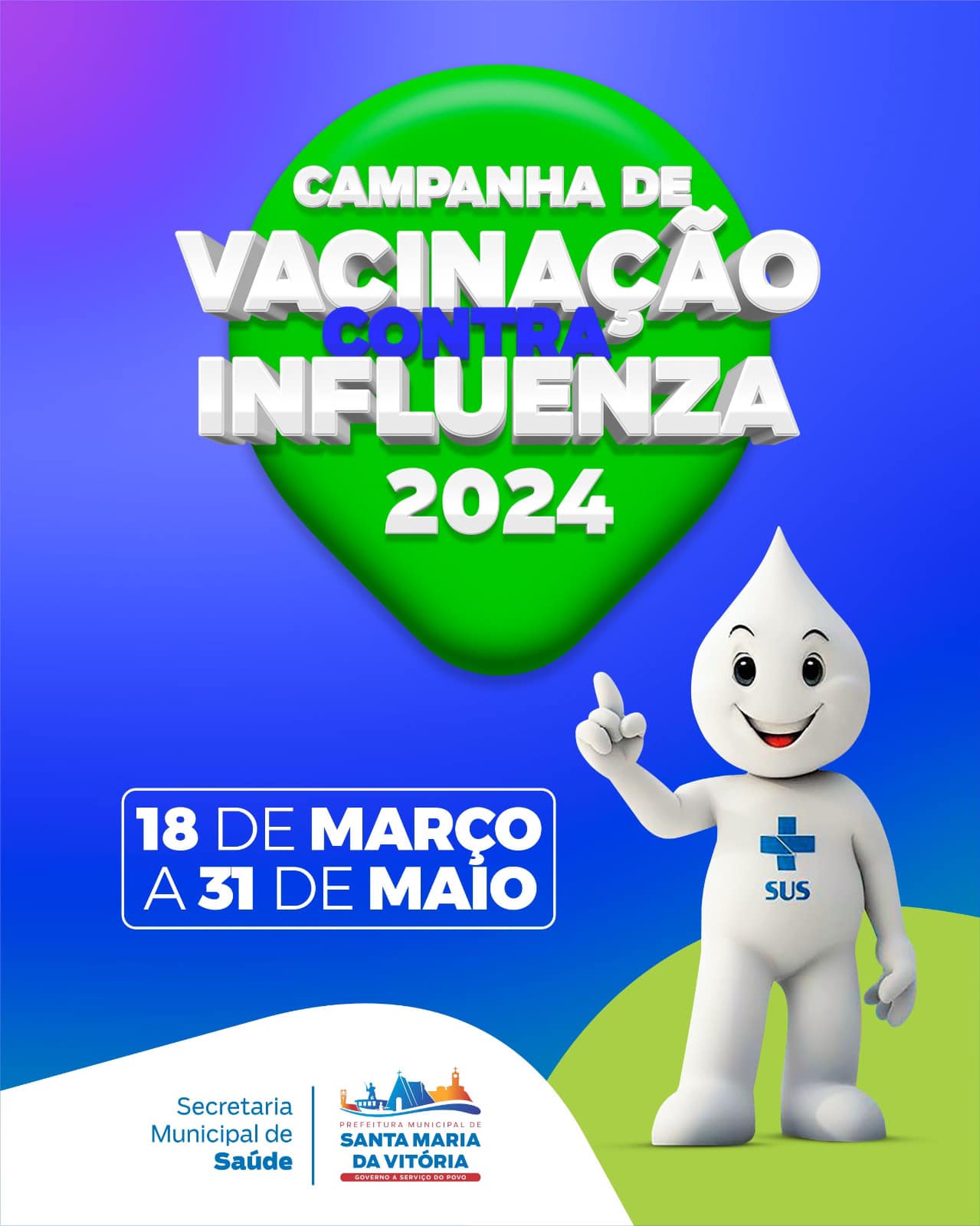 A campanha de vacinação contra a Influenza chegou!