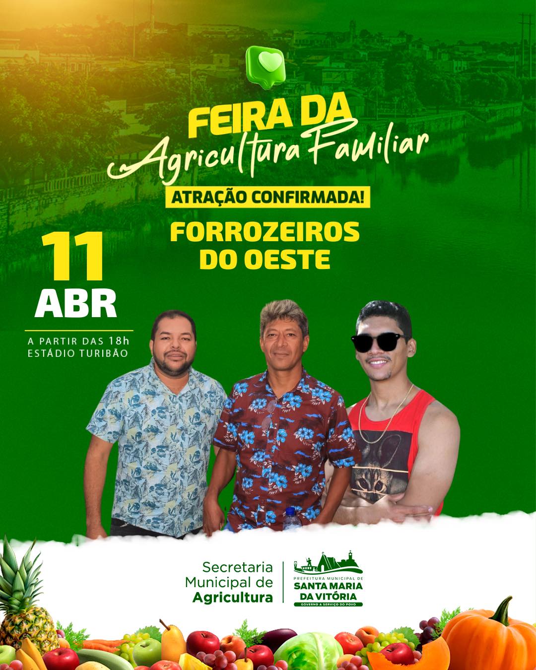 Música boa e produtos frescos esperam por você na Feira de Agricultura Familiar de Santa Maria da Vitória!