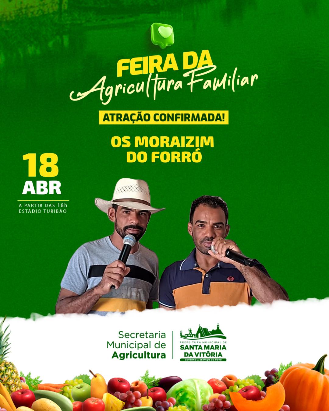 Venha celebrar a cultura e a tradição na nossa Feira de Agricultura Familiar de Santa Maria da Vitória