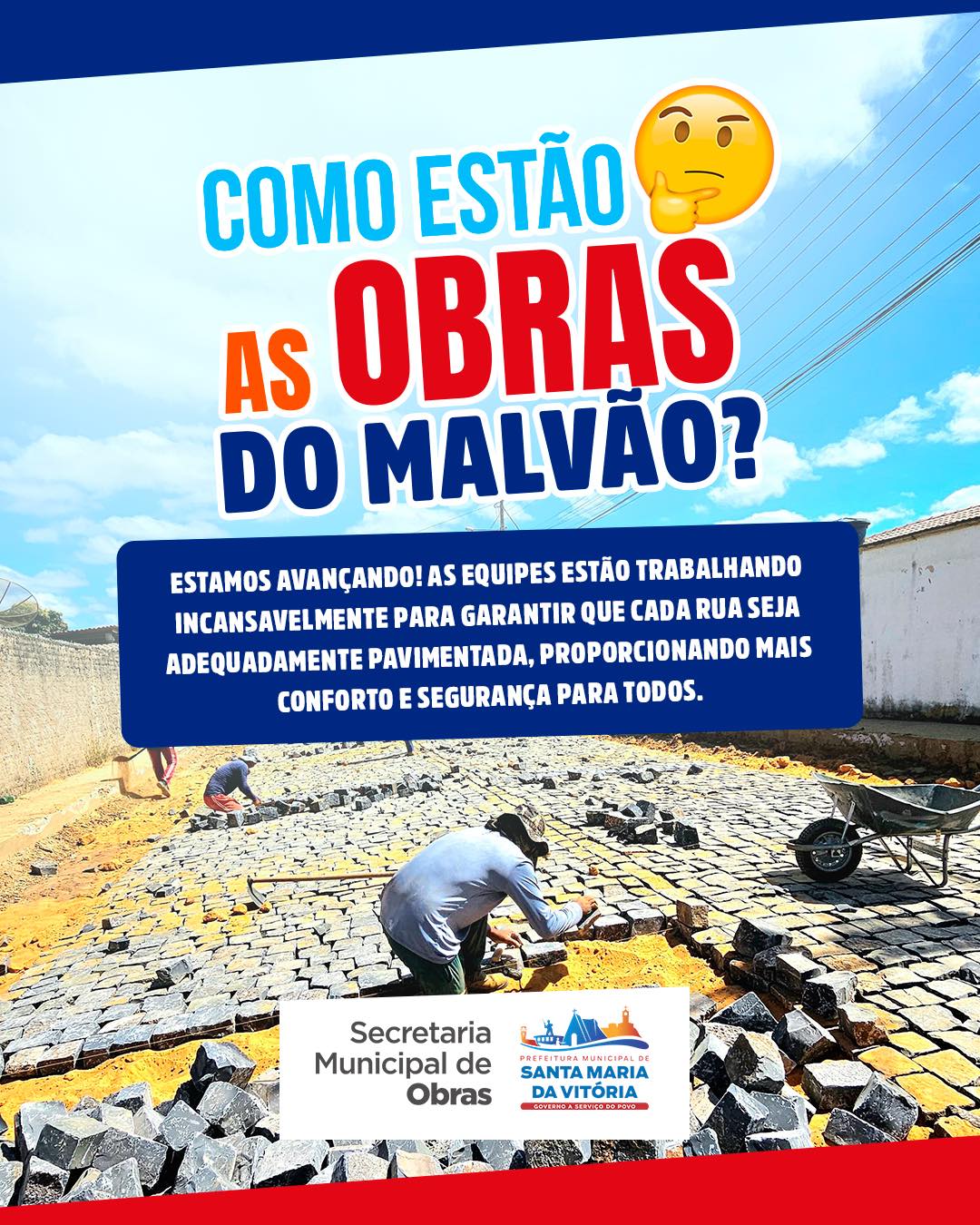 Estamos avançando firme para entregar um bairro renovado, com qualidade de vida para a nossa gente.