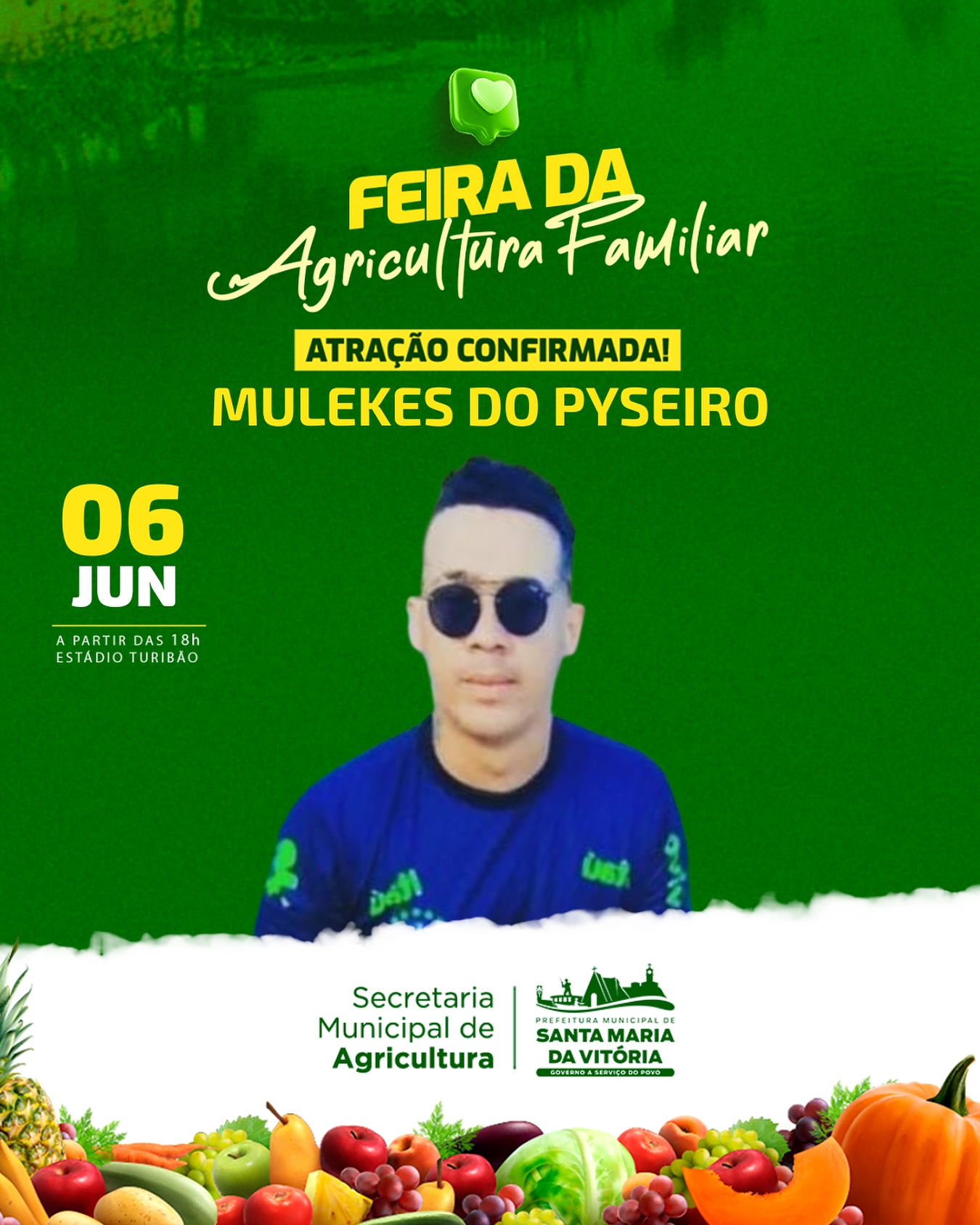 Participe de uma noite de muita animação na Feira da Agricultura Familiar de Santa Maria da Vitória!