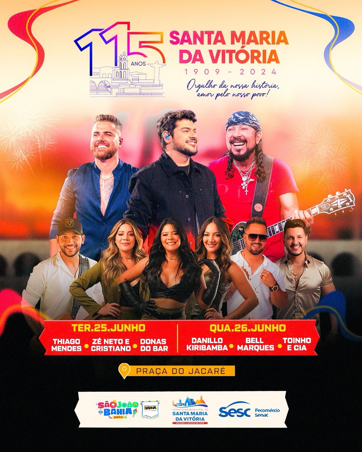 Quem aí está ansioso para comemorar os 115 anos de nossa Santa Maria da Vitória de uma maneira nunca vista?