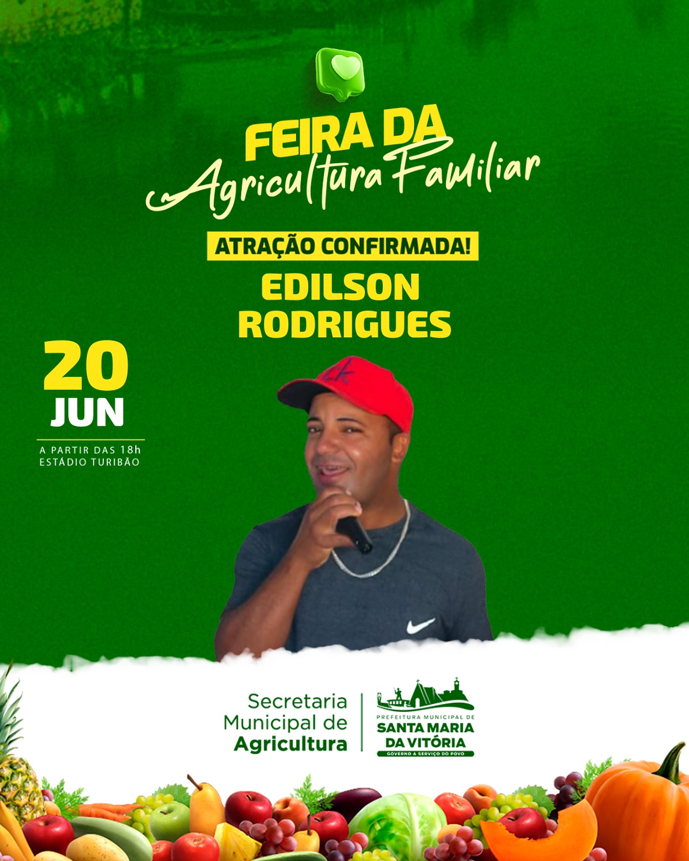 Hoje é dia de muita animação na Feira da Agricultura Familiar de Santa Maria da Vitória!