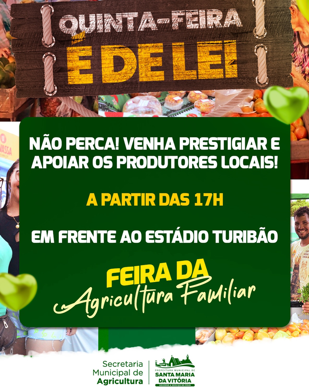 Hoje é dia de Feira da Agricultura Familiar!