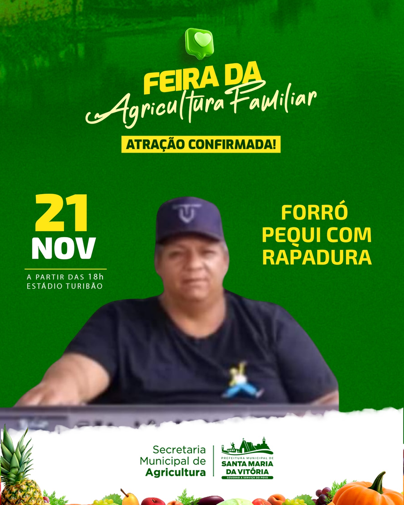 Venha prestigiar a nossa Feira da Agricultura Familiar!
