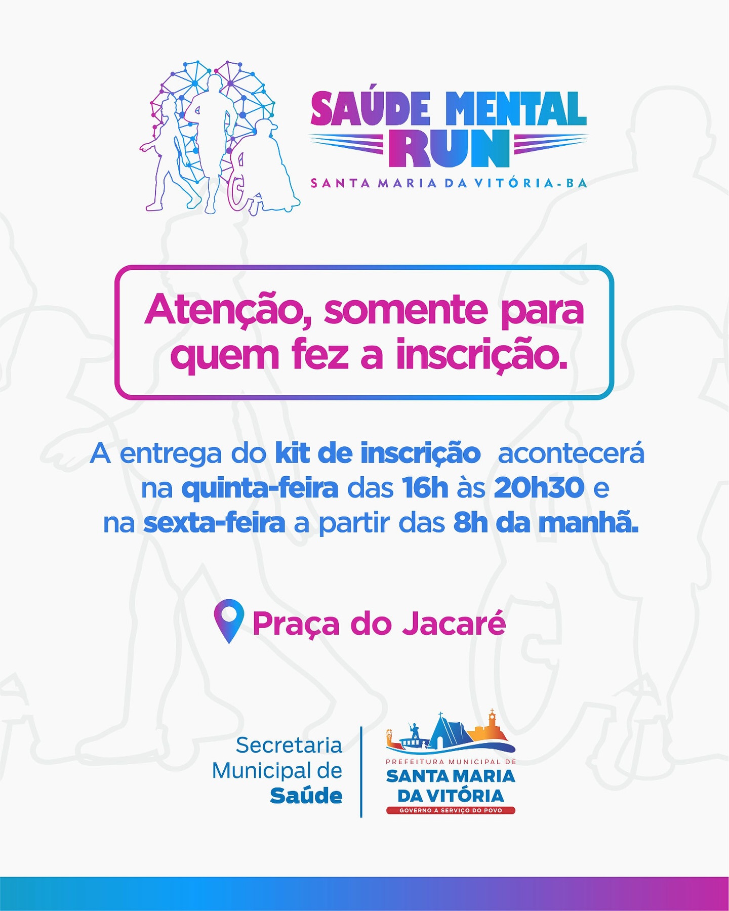 Atenção, você que fez inscrição 