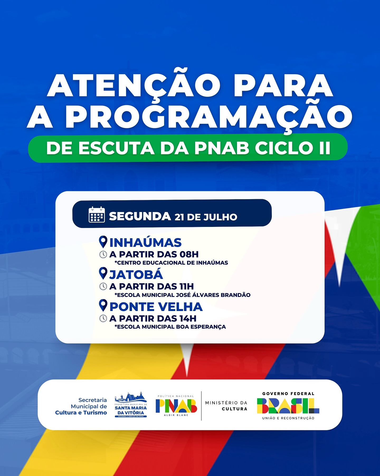ATENÇÃO PARA A PROGRAMAÇÃO!