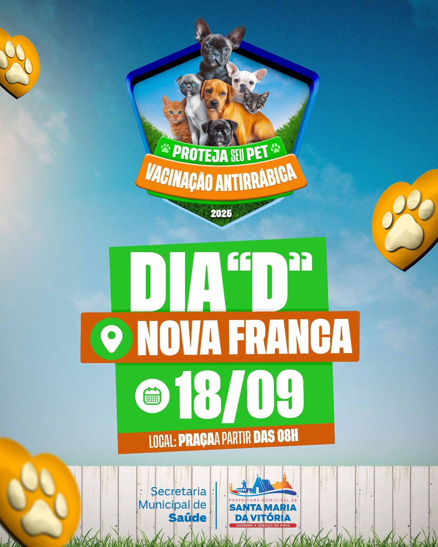 Neste 18 de setembro, leve seu pet até a Praça, a partir das 08h