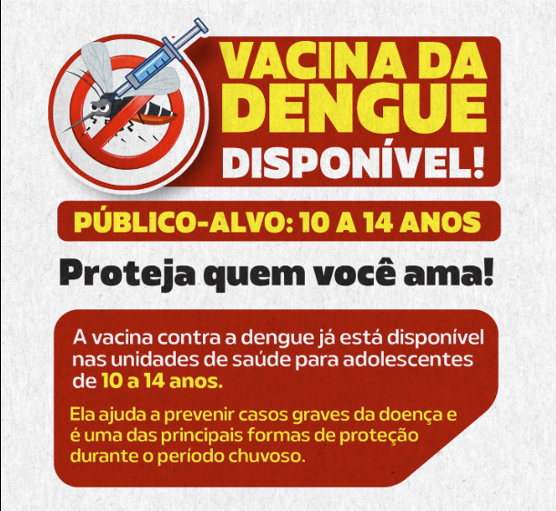 Prefeitura de Santa Maria da Vitória reforça vacinação como medida de proteção aos jovens neste período chuvoso