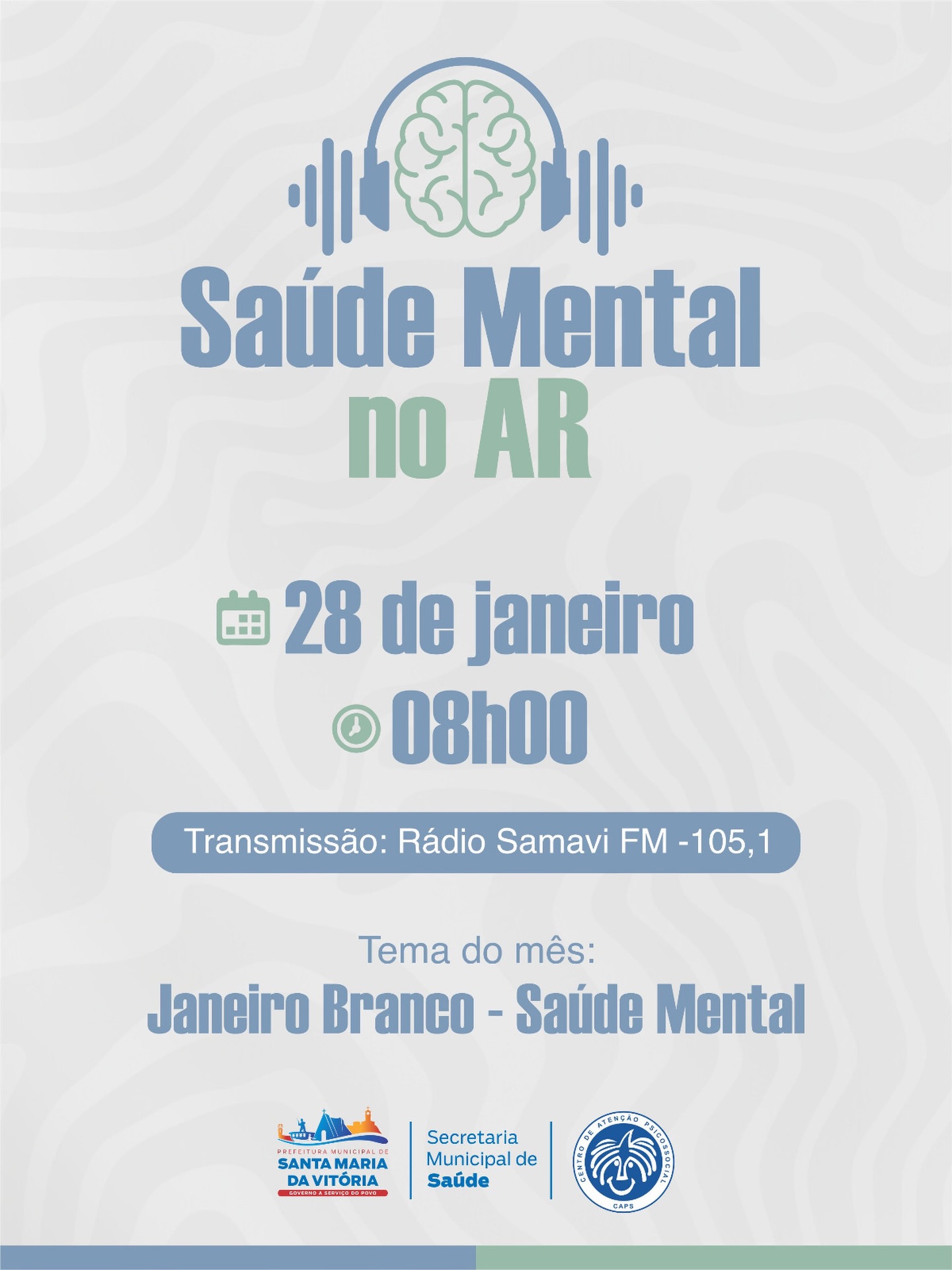 Saúde Mental no Ar, com transmissão pela Rádio Samavi FM 105,1
