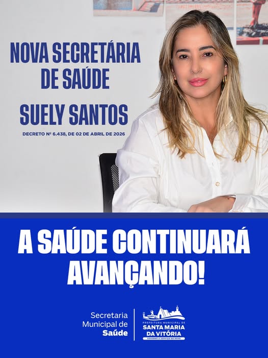Desejamos boas vindas à nova Secretária Municipal de Saúde, Suely Santos.