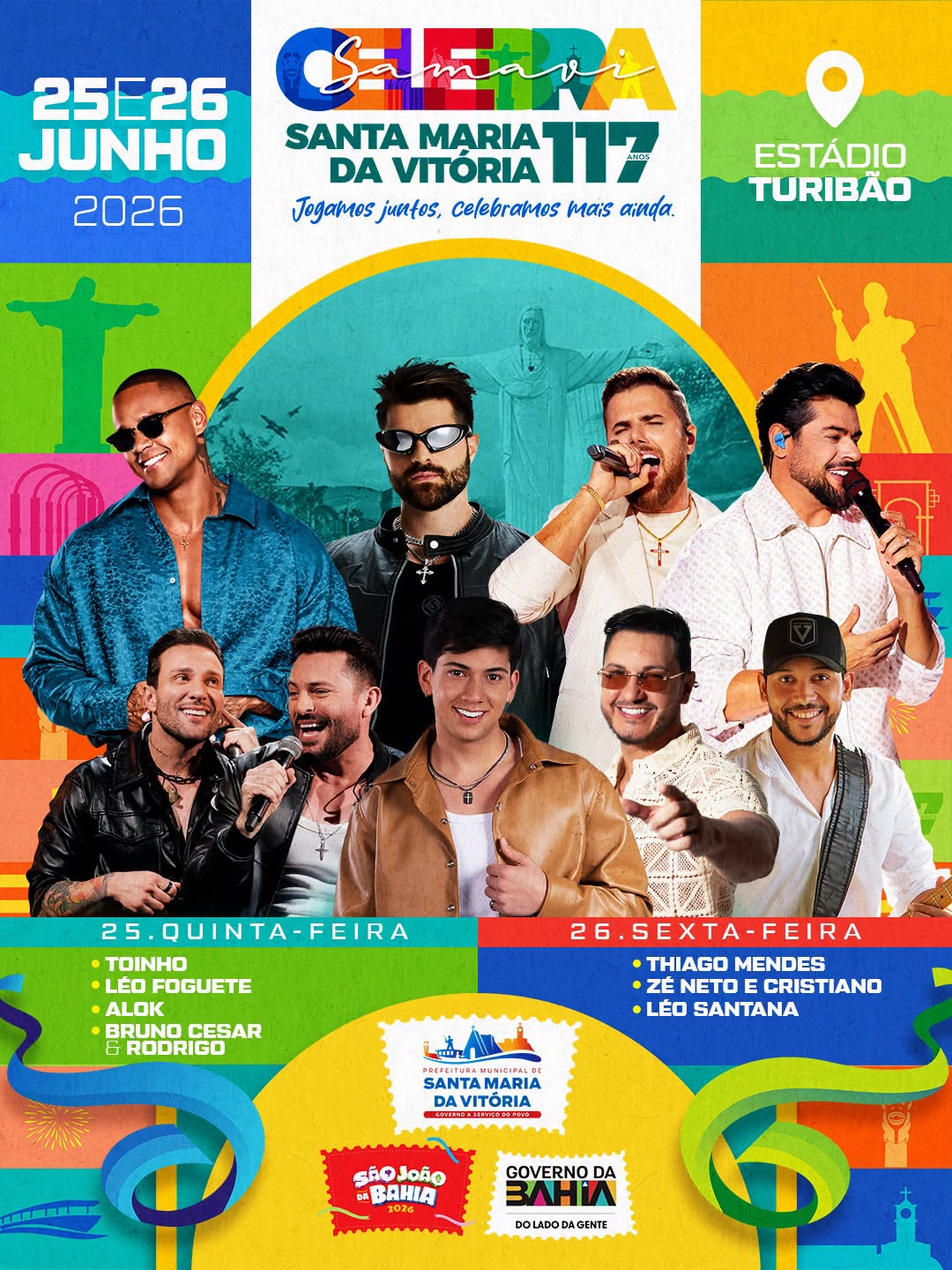 A grade completa do Celebra SAMAVI 117 Anos está definida e a nossa festa promete entrar para a história!