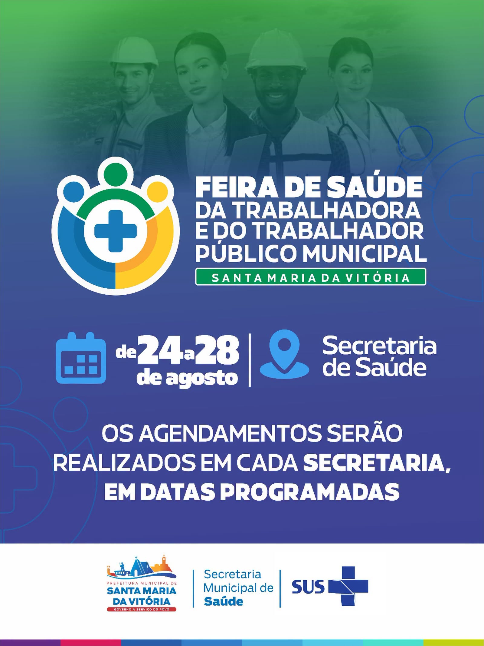 De 24 a 28 de agosto, acontece a Feira de Saúde da Trabalhadora e do Trabalhador Público Municipal